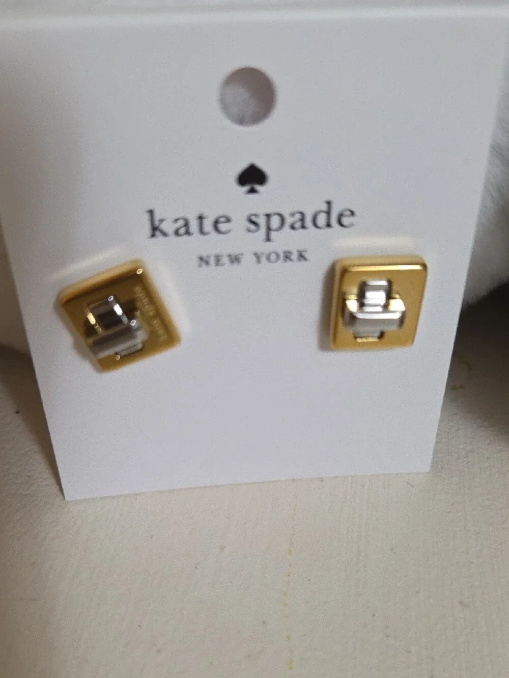 NWT Kate spade Gold and Silver Stud Earrings
